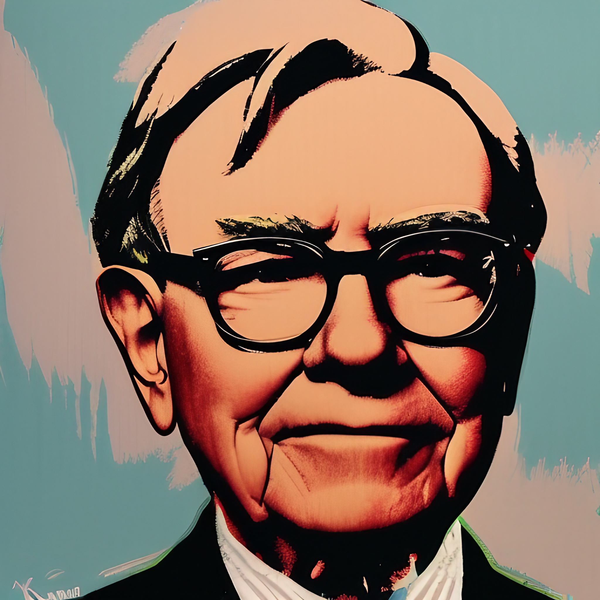Warren Buffett Portrait Junger Anleger